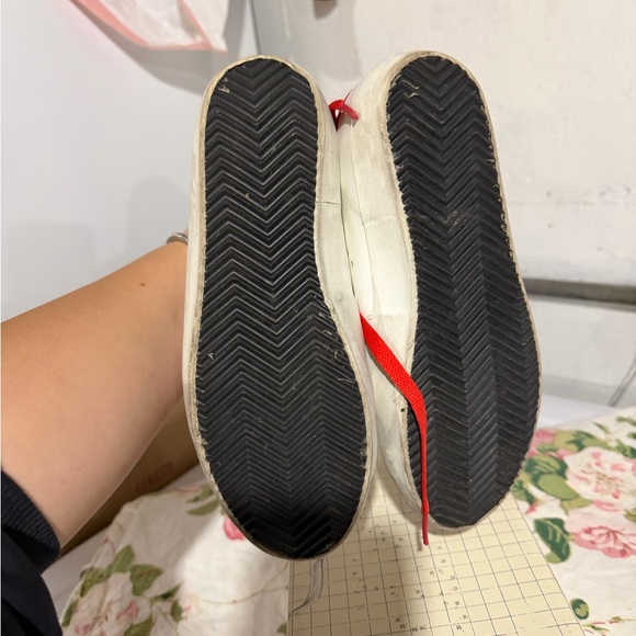 GGDB White Sneakers with Red Laces - Picture 4 of 5